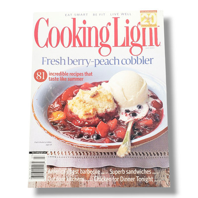Cooking Light Magazine July 2007 Fresh Berry-Peach Cobbler Meredith