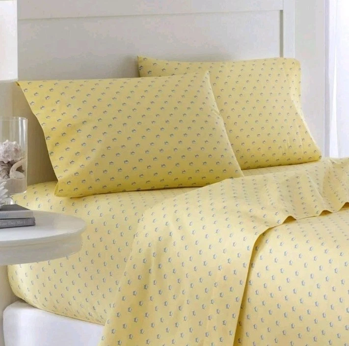 NUEVO JUEGO DE SÁBANAS SKIPJACK TALLA DOBLE SOUTH TIDE COLOR AMARILLO Foto 2 de 4