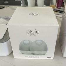 Elvie Silent Wearable Electric Breast Pump Set, 2 Pumps, White/Clear, Double