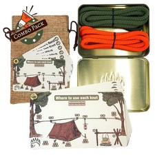 Knot Tying Kit for Camping Outdoor Survival Waterproof Knot Cards for Hiking