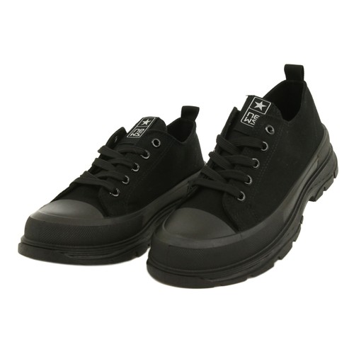 News Sneaker da donna sulla piattaforma nera 21SP02-1400 nero - Imagen 4 de 6