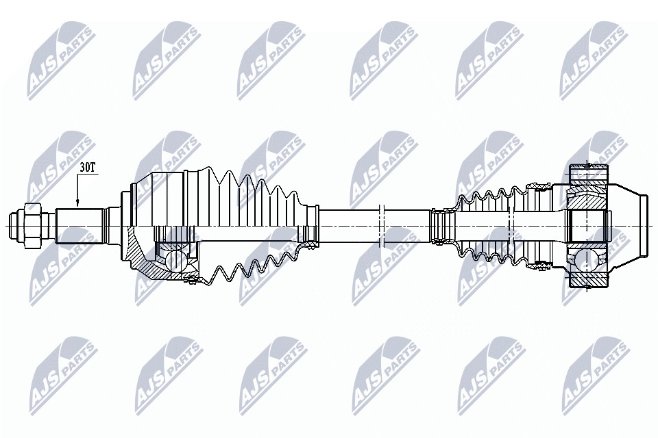 NTY NPW-AU-025 Drive Shaft for AUDI,PORSCHE,VW - Image 4