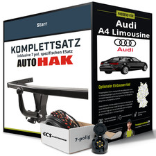 Für AUDI A4 Limousine Typ 8K,B8 Anhängerkupplung starr +eSatz 7pol 2007-2011 AHK