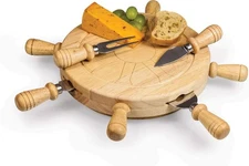 PICNIC TIME Mariner Lazy Susan Cheese Board Tool Set