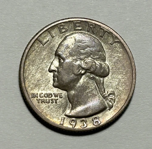 1938 S WASHINGTON QUARTER  AU