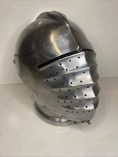 Medieval Knight Combat Close Steel Helmet Armor Medieval Costume Helmet Over 5lb