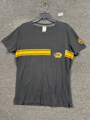 Pink by Victorias Secret BLING Mizzou Tigers Tee Womens Size M Black Crew-Neck 