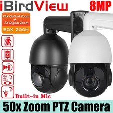 50X Zoom 4K 8MP POE PTZ IP IR Speed Dome Camera 2 Way Audio Auto Tracking USA