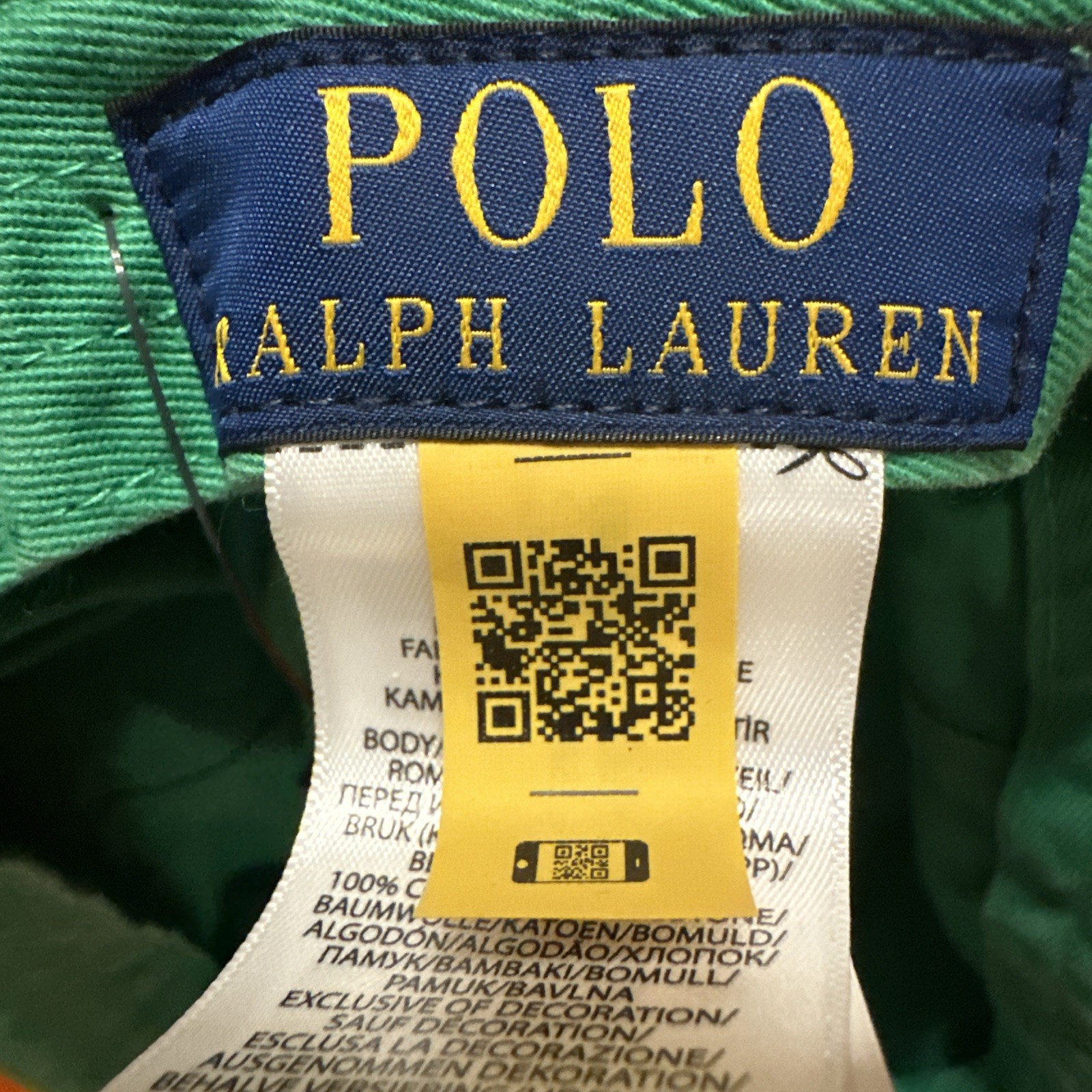Polo Ralph Lauren cappello uomo grande Xlarge cappello a secchiello verde blu pony