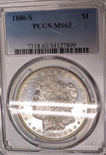 1880-S Morgan Silver Dollar PCGS MS64 Flashy Near Proof Like Surfaces