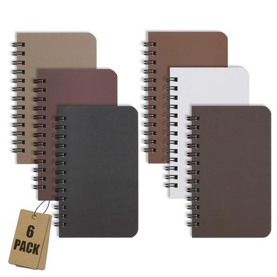 6 Pack Spiral Notebook Small Pocket Notebook 3x5 Spiral Notepads With Lined Page