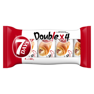 7Days Croissant mit Kakao-Vanillecreme Füllung 240g