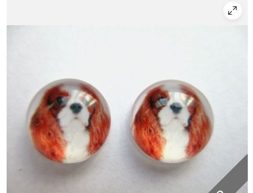 LOTS TO CHOOSE GLASS CABOCHON EARRINGS DOGS LEOPARD PRINT, HARRY POTTER MULTI - Picture 25 of 57