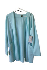 Image of 2024 Skechers Ladies Restful Hoodigan Cardigan Hoodie Leisure Lounge Wear-M-Aqua