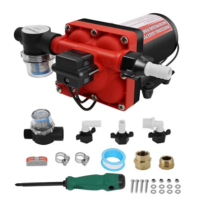 LUKYUCHA AC 110V 6GPM RV Water Pump Self-Priming Diaphragm Pump 70PSI High Pressure Pump