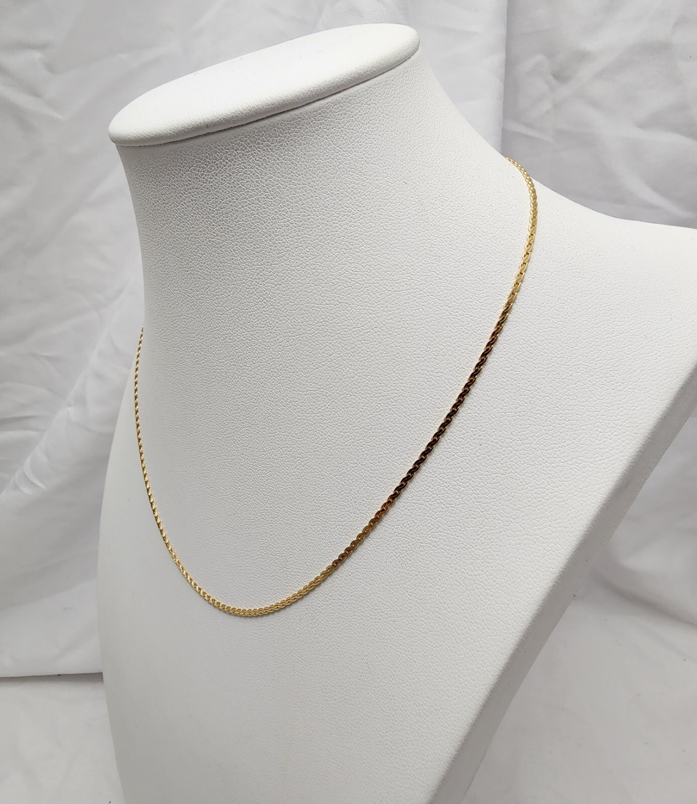 Unique 14K Solid Yellow Gold Designer Flat Link C… - image 3