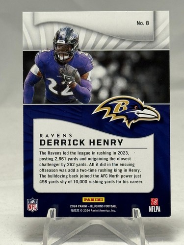 2024 Panini Illusions - Derrick Henry #8 Trophy Collection Light Blue /249 - Picture 2 of 3