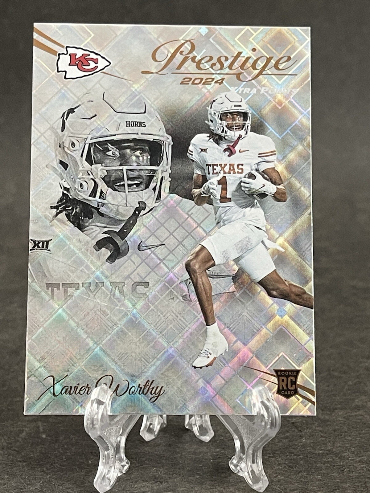 2024 Prestige Xavier Worthy RC Diamond Xtra Points #330 Kansas City Chiefs