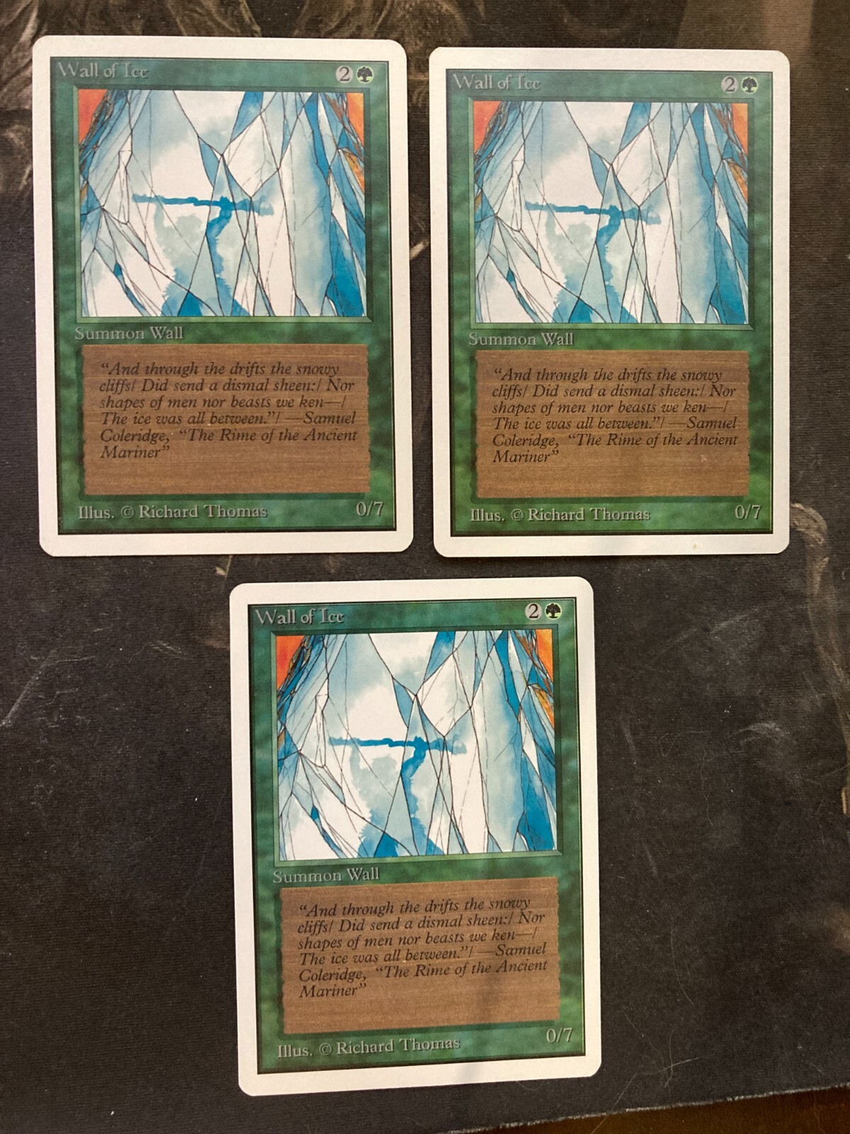 *** UNLIMITED Wall of Ice x3 *** EX-NM Clean! DUTY FREE - MtG Magic