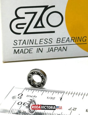 EZO R188 DEEP GROOVE BALL BEARING, OPEN TYPE, NO SEALS 1/4''x1/2''x1/8'' SR188