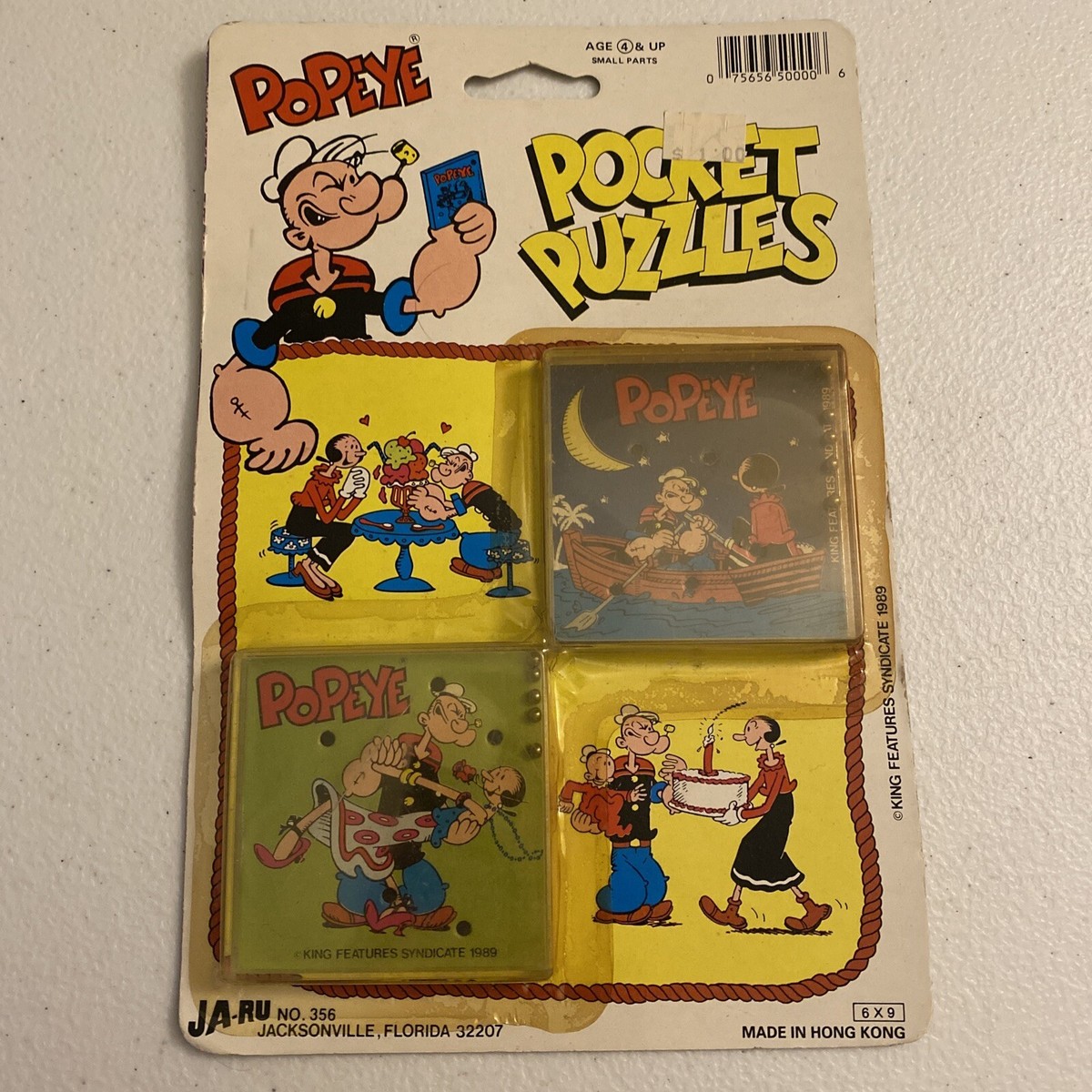 ポパイ パブミラー　KING FEATURES SYNDICATE USA Vintage 1989 King Features Syndicate JA-RU Popeye Pocket