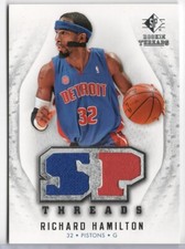 2008-09 SP Rookie Threads Richard Hamilton #T-RH SP Threads Jersey Blue & Red