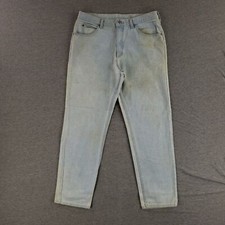 VINTAGE Lee 36x32 USA MADE Jeans Old School Faded Stained Broken In 80s 90s