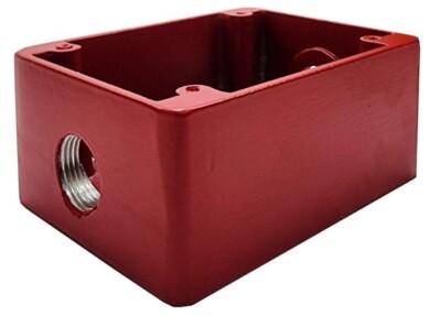 SImplex 2975-9022 Surface Mount Cast Metal Pull Station Back Box - RED