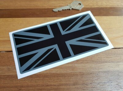 Union Jack Flag Stickers - Aged Look Pair (75mm) For Car, Bike, Motorcycle 6 thumbnail image