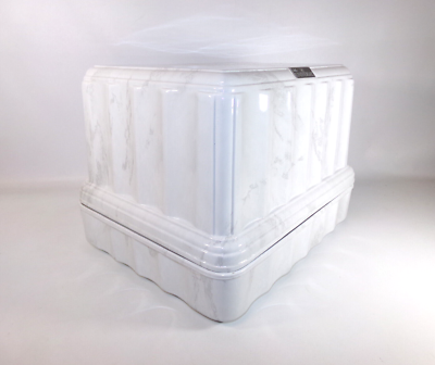 NEW Wilbert P400WS Universal White and Silver Marbelon Cremation