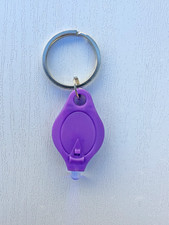 Purple Outdoor Safety Cool White Lanyard Accessory Bag Charm Mini Light Keychain