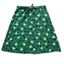Vintage Cotton Wrap Skirt 37 Waist Clover Ladybug