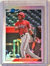 Bayron Lora 2020 Bowman Heritage Chrome Refractor #92CP-BL 136/199 Rangers
