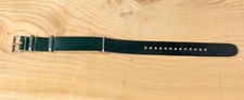 Green Horween Leather Watch Strap Band Handmade Cordovan  20mm