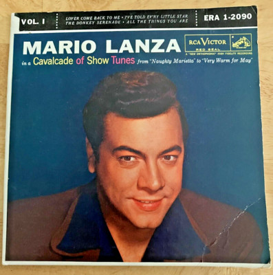 MARIO LANZA EP 45 Cavalcade of Show Tunes RCA ERA 1-2090  musical 1957 EX
