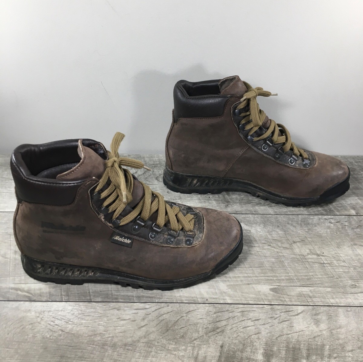 Raichle 387 Made in Switzerland Hiking Hiker Brown Leather  display picture 2