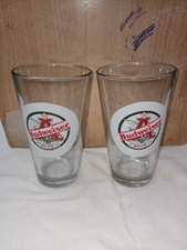 Budweiser Beer White Label Round St Louis king of bottle beer glasses Set Of 2