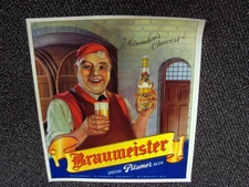 Circa 1940s Braumeister Brewmaster Sign, Milwaukee