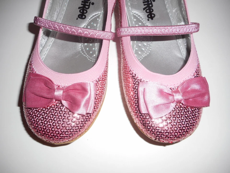  Circo Niñas Pequeñas Ballet Pisos Rosa Lentejuelas Gilda MaryJane Varios Tamaños Nuevo con Etiquetas Foto 2 de 4