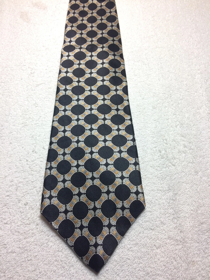 CLUB ROOM CORBATA HOMBRE NEGRA CON GRIS Y DORADO 4 X 58 Foto 2 de 4