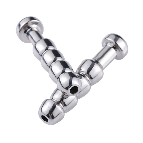 Male Stainless Steel Urethral Dilators Through-hole Sound Penis Plug Hollow Bead - Picture 5 of 16