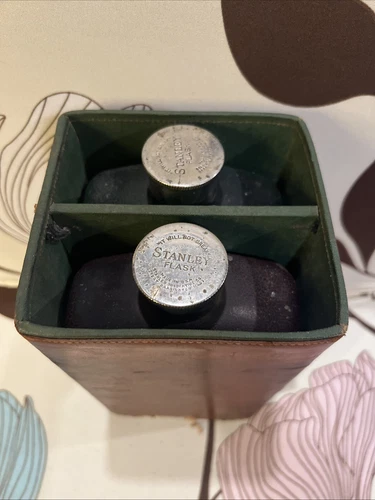 Rare Vintage Stanley Flask Set Canteens 32 oz 8.5" Tall "It Will Not Break"