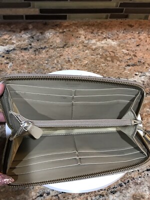 JIMMY CHOO Star Studded Python Embossed Leather Zip Around 