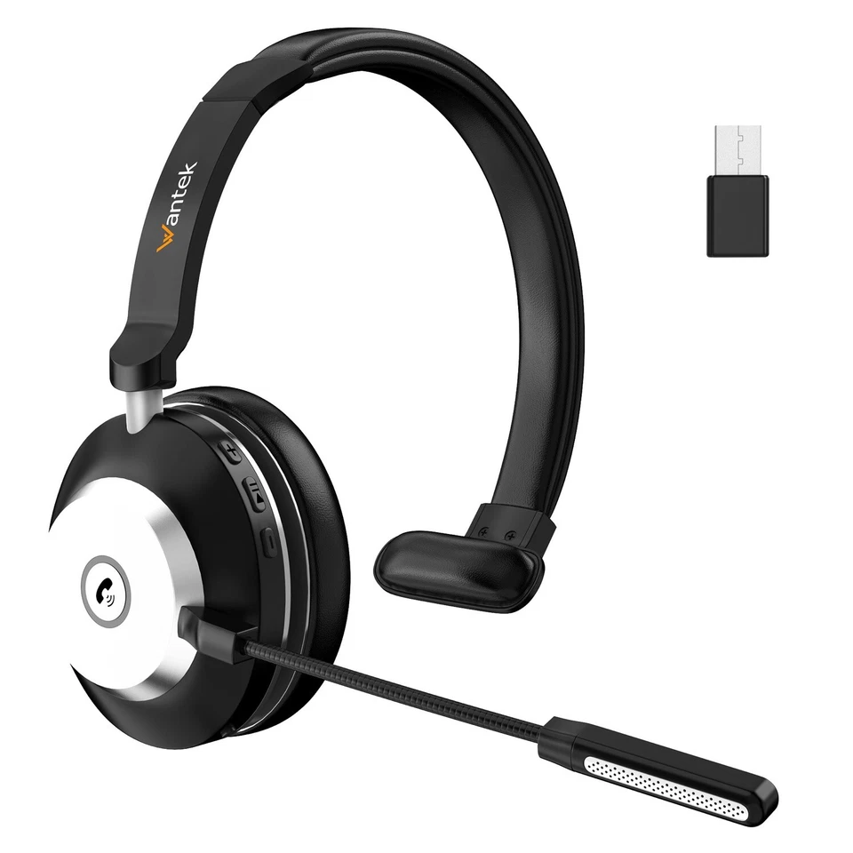 Bluetooth Earpiece with Microphone USB Dongle Wireless Headset for PC/Phone - Image 2 of 4