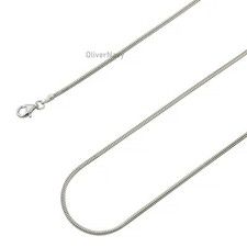 Solid Sterling Silver Italian Snake Chain Necklace REAL 925 1.6mm Italy