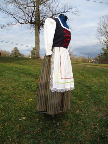 Ladies' sz 14 (39-40"bust,31-32"waist) Swiss historical dirndl dress - Picture 3 of 5