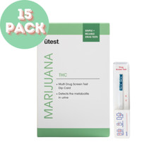  15 Pack THC 15 ng/mL Ultra Low Level Marijuana Cannabinoid Home Drug Test Kit