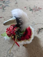 Frontgate Christmas Duck Goose Coat Figurine