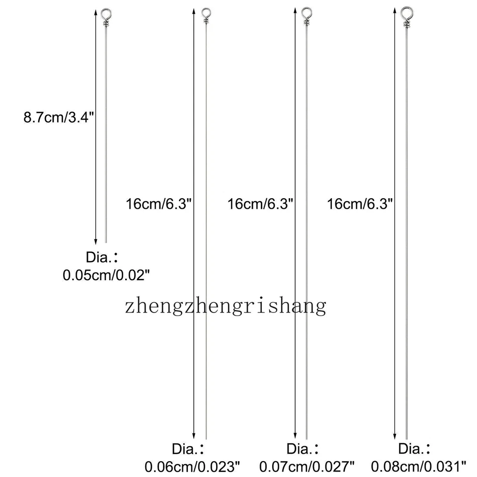 50PCS Fishing Spinner Shaft Looped Stainless Steel Wire Lure DIY Making Supplier - Image 3 of 4