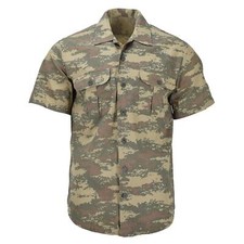 Original Turkish army field shirts durable ripstop camo short sleeve tactical